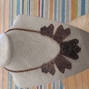 Paparazzi copper necklace and earring set